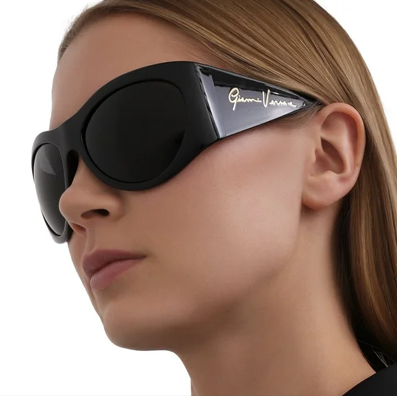 NEW VERSACE VE4392 OVERSIZED SUNGLASSES VE 4392 GB1/87 BLACK EYEWEAR MOD 4392 NEW VERSACE VE4392 OVERSIZED SUNGLASSES VE 4392 GB1/87 BLACK  main image 2